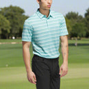 adidas Two-Colour Stripe Polo Shirt - Mint Ton/Semi Flash Aqua