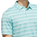 adidas Two-Colour Stripe Polo Shirt - Mint Ton/Semi Flash Aqua