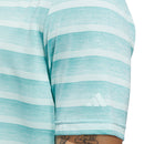 adidas Two-Colour Stripe Polo Shirt - Mint Ton/Semi Flash Aqua