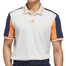 adidas Beyond Vent Twistknit Polo Shirt - Orbit Grey/Collegiate Navy