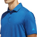 adidas Performance Two-Color Stripe Polo Shirt - Dusky Petrol/Lucid Ray Blue