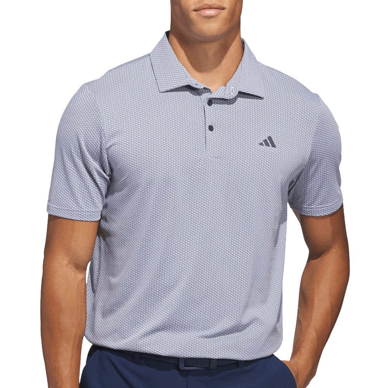 adidas Performance Textured Polo Shirt - White/Collegiate Navy