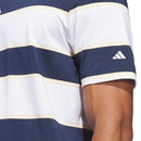 adidas Ultimate365+ Jumbo Stripe Climacool Polo Shirt - White/Collegiate Navy