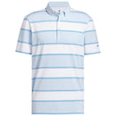 adidas Ultimate365+ Jumbo Stripe Climacool Polo Shirt - Crystal Sky/White