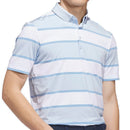 adidas Ultimate365+ Jumbo Stripe Climacool Polo Shirt - Crystal Sky/White