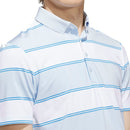 adidas Ultimate365+ Jumbo Stripe Climacool Polo Shirt - Crystal Sky/White