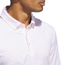 adidas Ultimate365 Stripe Polo Shirt - Clear Pink/White