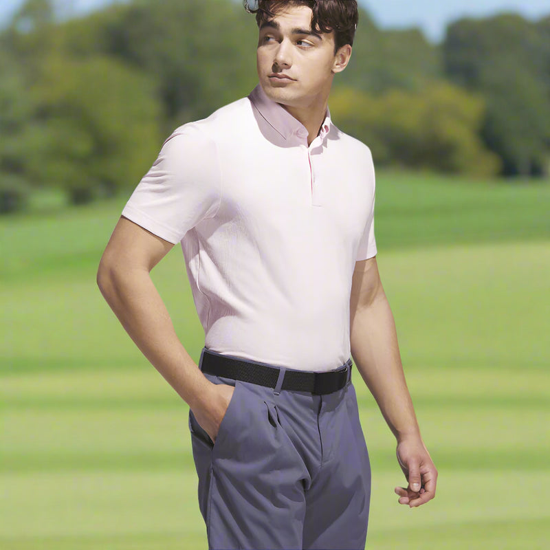 adidas Go-to Textured Polo Shirt - Clear Pink