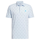 adidas Ultimate365 Essence Print Climacool Polo Shirt - Crystal Sky