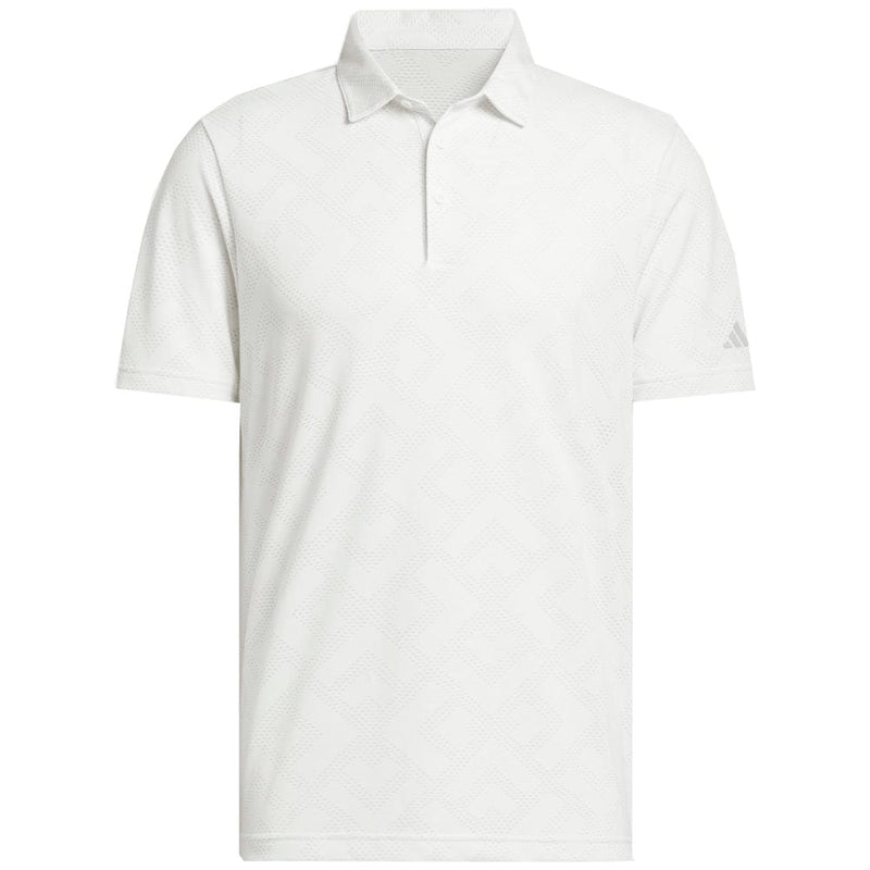 adidas Ultimate365 Jacquard Polo Shirt - White/Grey Two