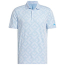 adidas Ultimate365 Jacquard Polo Shirt - Crystal Sky/Lucid Ray Blue