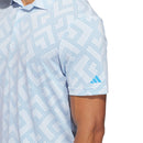 adidas Ultimate365 Jacquard Polo Shirt - Crystal Sky/Lucid Ray Blue
