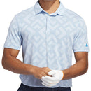 adidas Ultimate365 Jacquard Polo Shirt - Crystal Sky/Lucid Ray Blue