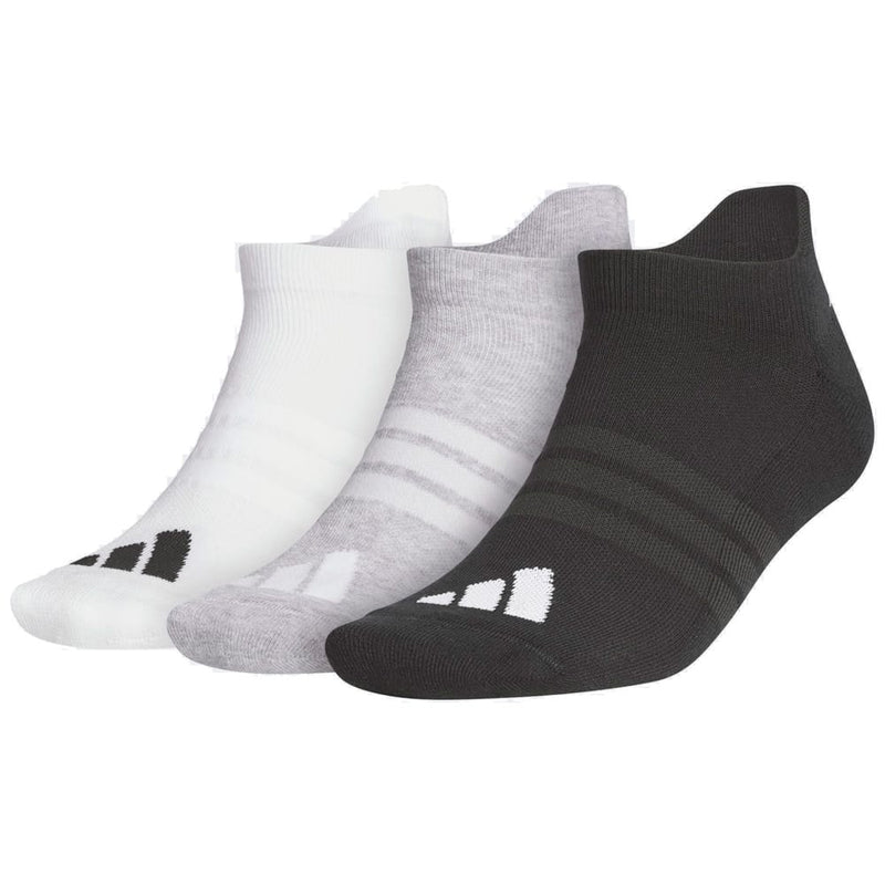 adidas Performance 3 Pack Ankle Socks - White/Light Grey Heather/Black
