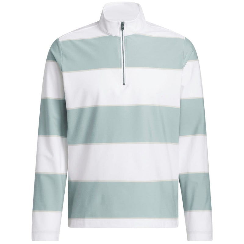 adidas Ultimate365 Rugby Stripe Quarter-Zip - Wonder Sage/White