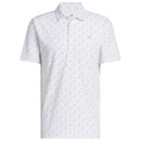 adidas Ultimate365+ Soft Print Polo Shirt - White/Wonder Sage