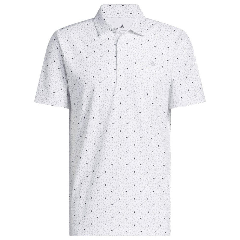 adidas Ultimate365+ Soft Print Polo Shirt - White/Wonder Sage