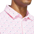 adidas Ultimate365+ Soft Print Polo Shirt - White/Lucid Pink