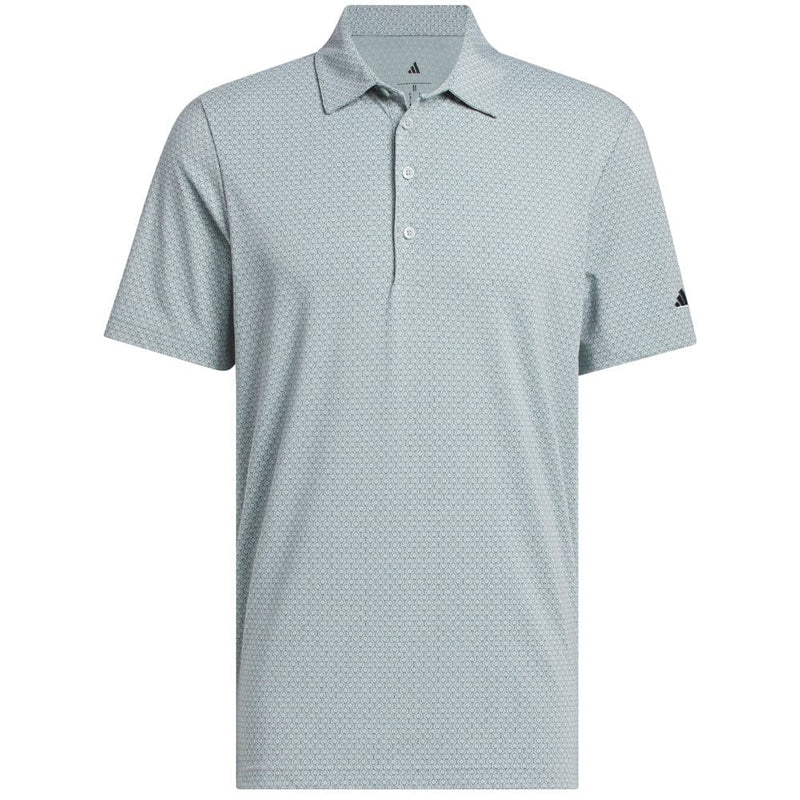 adidas Ultimate365+ Go-To Print Polo Shirt - Wonder Sage/Collegiate Navy