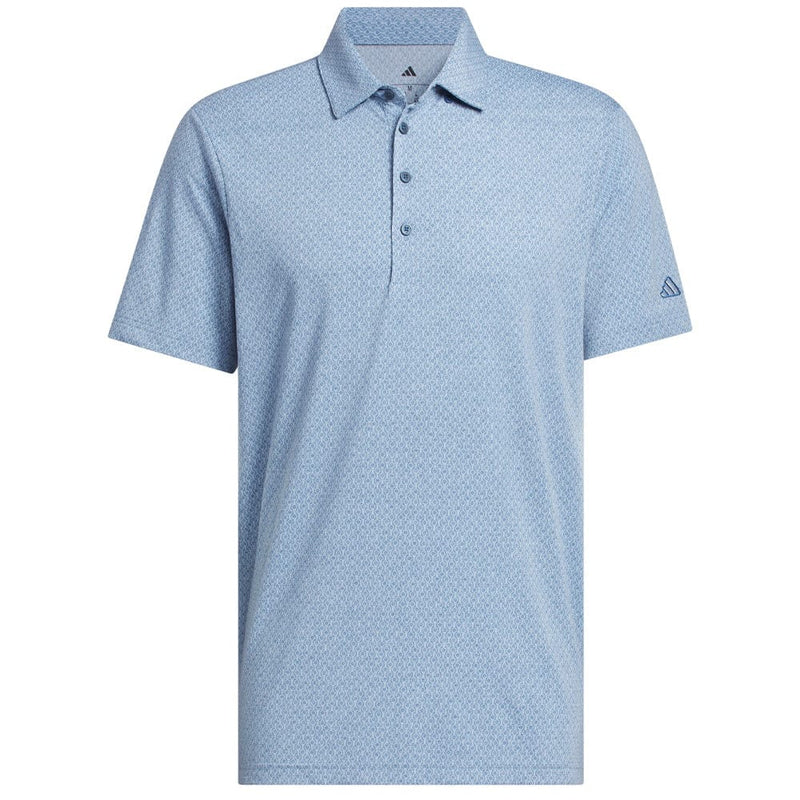 adidas Ultimate365+ Go-To Print Polo Shirt - Dusky Petrol/Crystal Sky