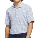 adidas Ultimate365+ Soft Print Polo Shirt - Crystal Sky/Dusky Petrol