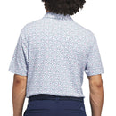 adidas Ultimate365+ Soft Print Polo Shirt - Crystal Sky/Dusky Petrol