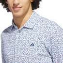 adidas Ultimate365+ Soft Print Polo Shirt - Crystal Sky/Dusky Petrol