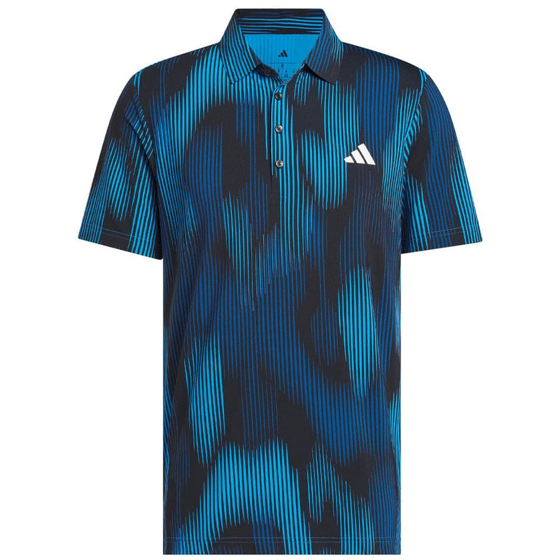adidas Ultimate365 Tour Cool Feel Print Polo Shirt - Lucid Ray Blue