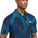 adidas Ultimate365 Tour Cool Feel Print Polo Shirt - Lucid Ray Blue