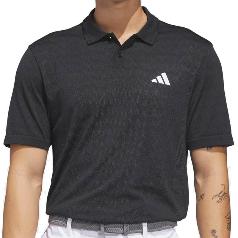 adidas Ultimate365 Tour Seamless Polo Shirt - Black/Carbon