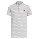 adidas Youth Jacquard Polo Shirt - White