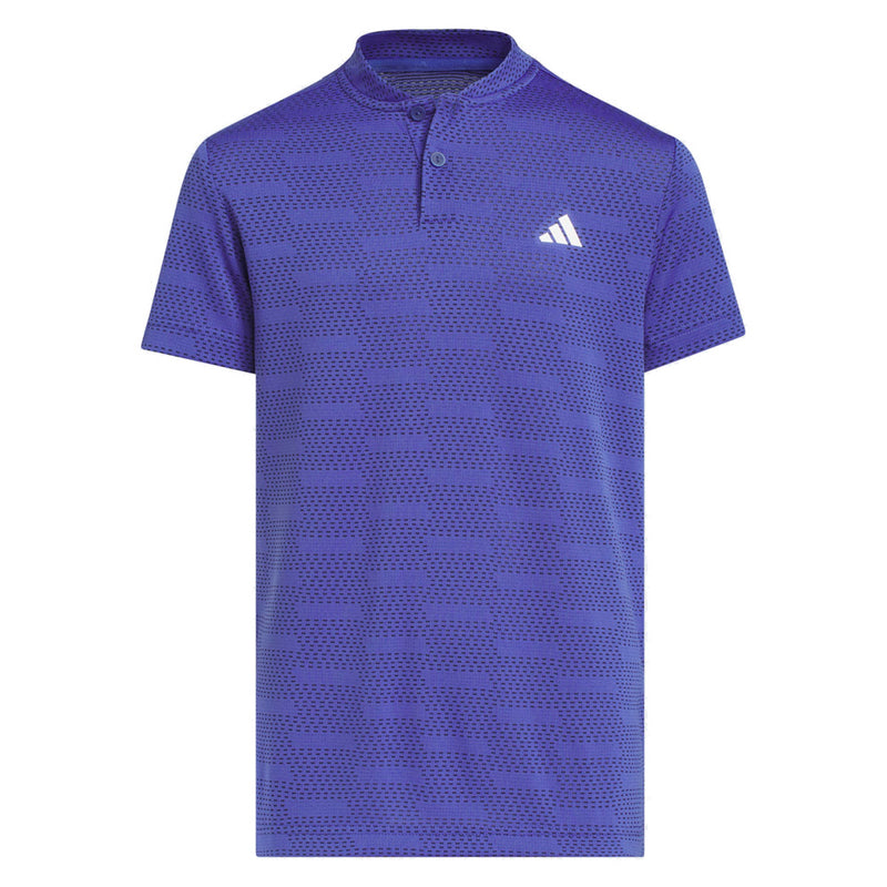 adidas Youth Jacquard Polo Shirt - Dual Indigo