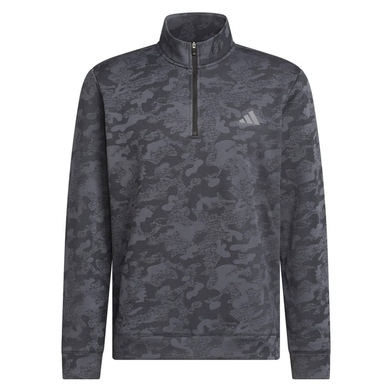 adidas Ultimate365 Durable Water Repellant 1/4 Zip Sweatshirt - Black/Grey Four