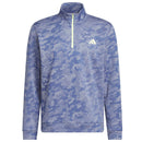 adidas Ultimate365 Durable Water Repellant 1/4 Zip Sweatshirt - Dual Indigo/Frozen Lemon
