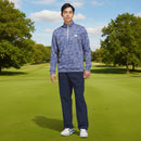adidas Ultimate365 Durable Water Repellant 1/4 Zip Sweatshirt - Dual Indigo/Frozen Lemon