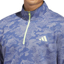 adidas Ultimate365 Durable Water Repellant 1/4 Zip Sweatshirt - Dual Indigo/Frozen Lemon