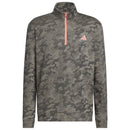 adidas Ultimate365 Durable Water Repellant 1/4 Zip Sweatshirt - Khaki Six/Solar Turbo