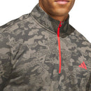 adidas Ultimate365 Durable Water Repellant 1/4 Zip Sweatshirt - Khaki Six/Solar Turbo