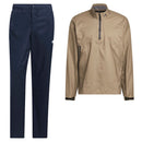 adidas Ultimate365 Tour CLIMAPROOF+ Half-Zip Waterproof Suit - Khaki Six/Collegiate Navy