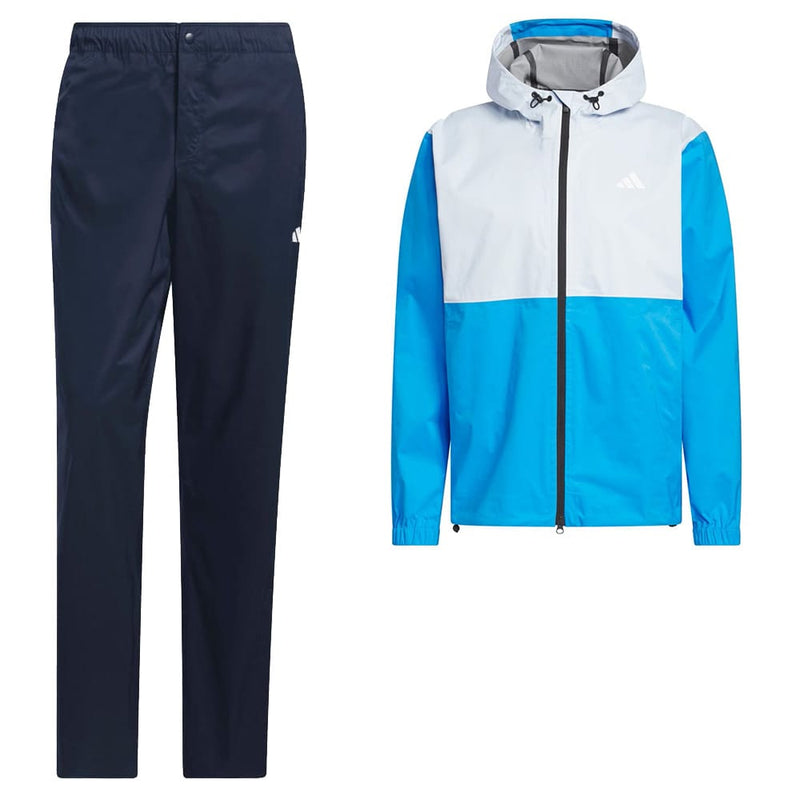 adidas Ultimate365 Climaproof Full-Zip Waterproof Suit - Lucid Ray Blue/Collegiate Navy