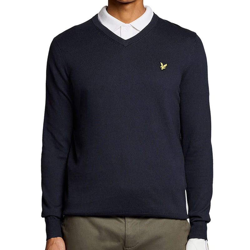 Lyle & Scott Golf V Neck Pullover - Dark Navy