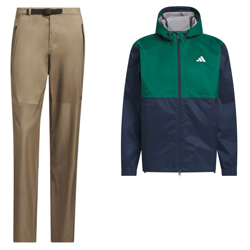 adidas Ultimate365 Climaproof Full-Zip Waterproof Suit - Collegiate Navy/Khaki Six