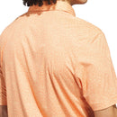 adidas Ultimate365 Feather Print Polo Shirt - Dusky Orange/Semi Ice Tangerine