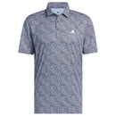 adidas Ultimate365 Feather Print Polo Shirt - White/Collegiate Navy