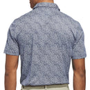 adidas Ultimate365 Feather Print Polo Shirt - White/Collegiate Navy
