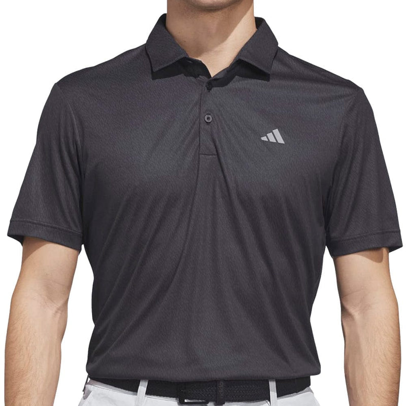 adidas Ultimate365 Feather Print Polo Shirt - Carbon/Black