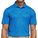 adidas Ultimate365 Feather Print Polo Shirt - Dusky Petrol/Lucid Ray Blue