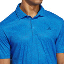 adidas Ultimate365 Feather Print Polo Shirt - Dusky Petrol/Lucid Ray Blue