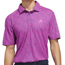 adidas Ultimate365 Feather Print Polo Shirt - Lucid Pink/Dusky Petrol