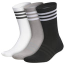 adidas Stripe Crew Socks (3 Pack) - White/Black/Grey